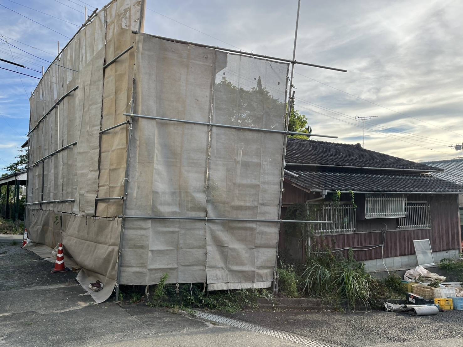 施工前（木造及び鉄骨造住宅解体工事：広川町）